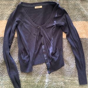 Navy blue lace cardigan